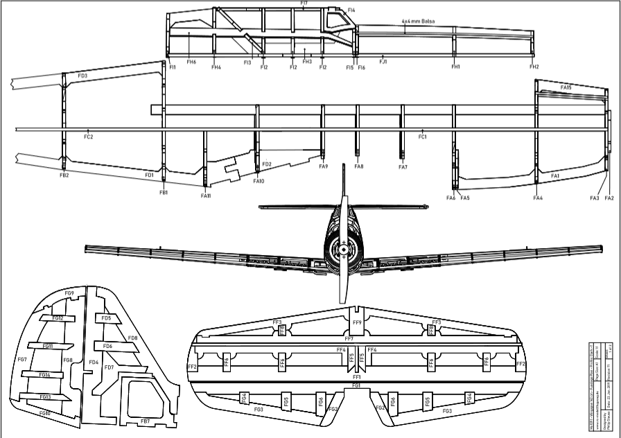 PDF Me109f XL Fuselage Plan